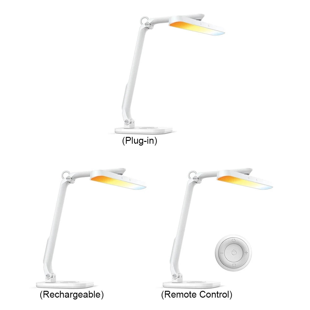Remote Control Adjustable LED Desk Lamp Eye-Caring Office Rechargeable Touch Control Stepless Dimming Reading Camping Lights