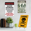 Putuo Decor Warning Vintage Tin Craft Sign Danger Retro Metal Plate Poster Danger Zone Decor