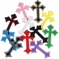 11 PCS Cross Embroidery Patchesfor Clothing Motif Applique Stripes DIY Clothes Sticker Jeans Hat T Shirt DIY Decoration