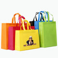 Expedited Custom Logo Non-Woven Shopping Tote Bag Reusable Eco-Friendly Striped for Picture Conscription Propaganda Company