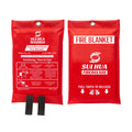 4-in-1 1m X 1m Fire Blanket CE/EN1869 Certified 550Â°C Heat Protection for Kitchen Car Office Camping