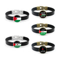 Manufacturer I Love Palestine Design Leather Bracelet Free Palestine Lives Matter Unisex Lady Men's Genuine Leather Bracelet
