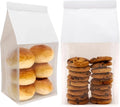 Custom Printed Brown Kraft Paper Recyclable Ecofriendly Moisture Proof Bread Bags Food Toast Packaging Flat Bottom Pouch Clear