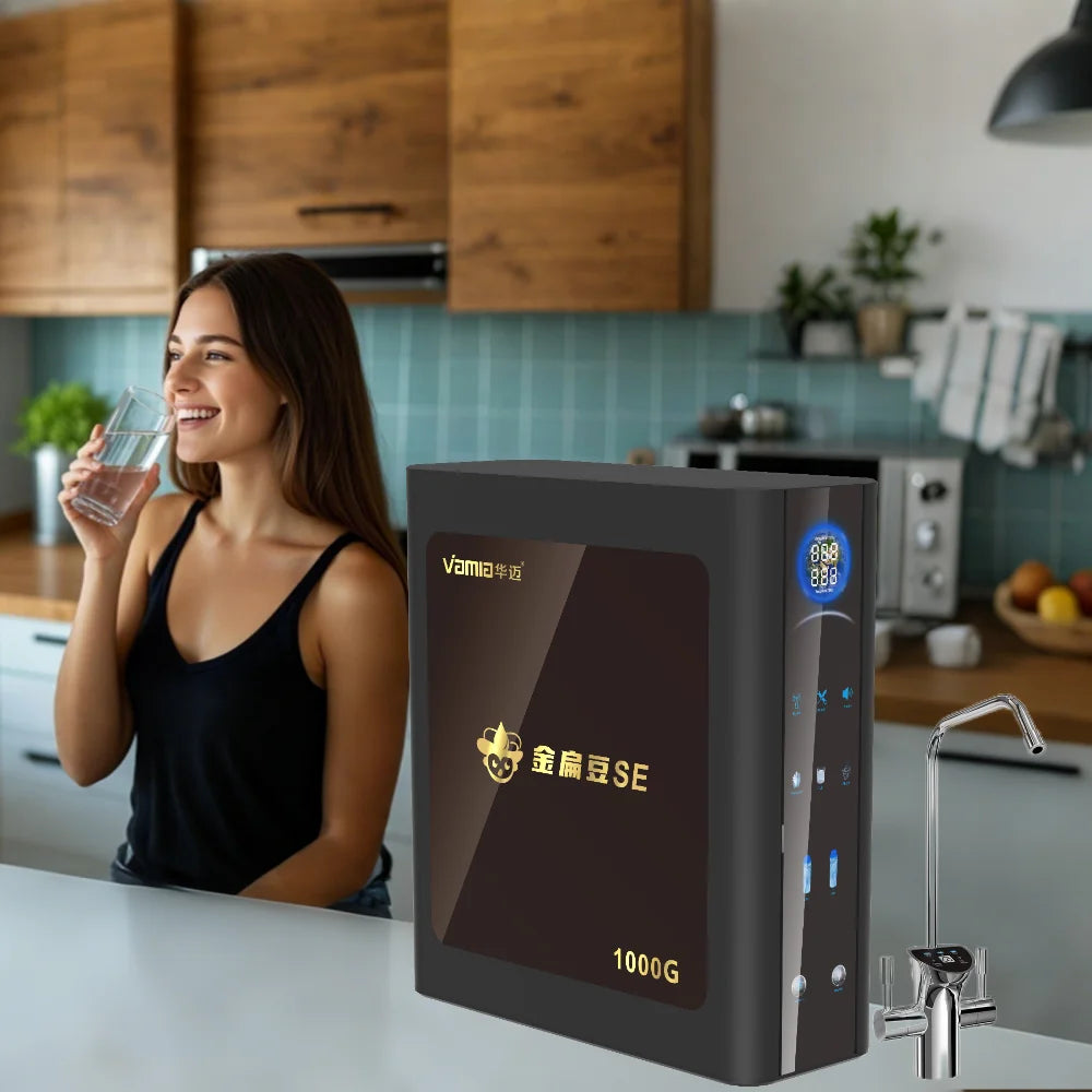 Mobile Household Water Filtering Machine Tankless Reverse Osmosis Membrane Filter Sediment Melt Blown PP Water Filter Drinking