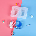 Hot Selling DIY Epoxy Resin Silicone Foot Footprint Keychain Mold Epoxy Resin Silicone Mold Mirror Decoration Tool