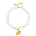 Vintage Luxury Pearl Bracelet Custom Gold Plated Charm Bracelets Women