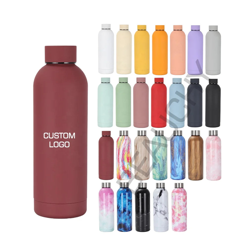 350ml Double Wall Stainless Steel Sports Bottle Shaker Mug Vacuum Insulated Soft Rubber Coating Direct Drinking for Adults Gym