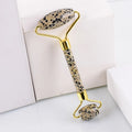 DIY 2022 Dalmation jasper Roller Hot Sale Oem logo Wholesale Face Straight Handle Jade Roller