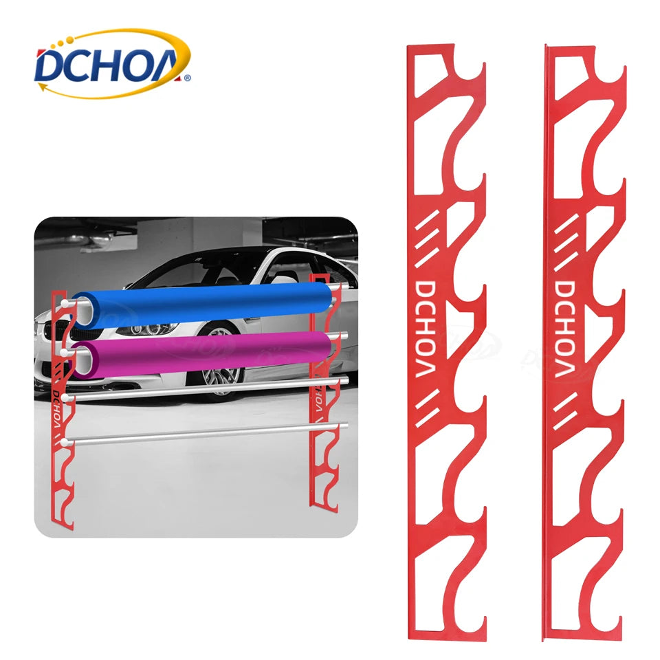 DCHOA Custom Size Vinyl PE Fabric Roll Wall Mount Vinyl Roll Rack Holder