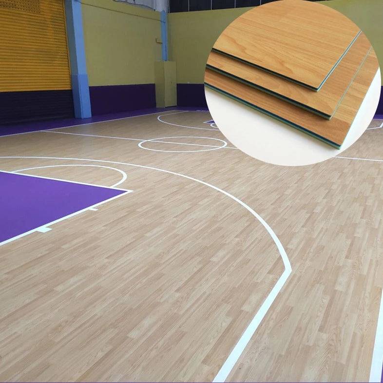 Professional Sports Floor Manufacturer Indoor Basketball Court Floor PVC 3mm-8mm High-Resilience Waterproof Wooden Grain