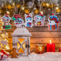 DIY Diamond Painting 5PCS Christmas Tree Listing Pendant Special Drill Shaped Rhinestone Diamond Elk Home Decoration Ornament