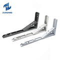 Zuogang Wholesale Furniture Hardware 8 Inch To14 Inch Mounting Metal Wall Folding Shelf Stainless Steel Adjustable Angle Bracket