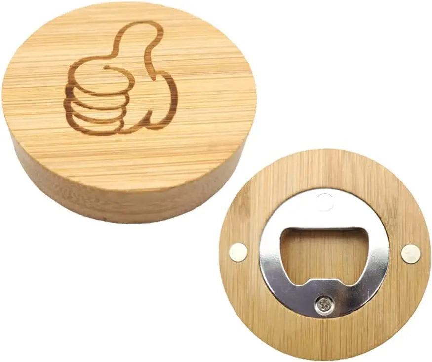 Wholesale Trustloops Custom Durable Handmade Wooden & Metal Circular Bottle Openers-Portable Beer Opener Laser Engraving Option