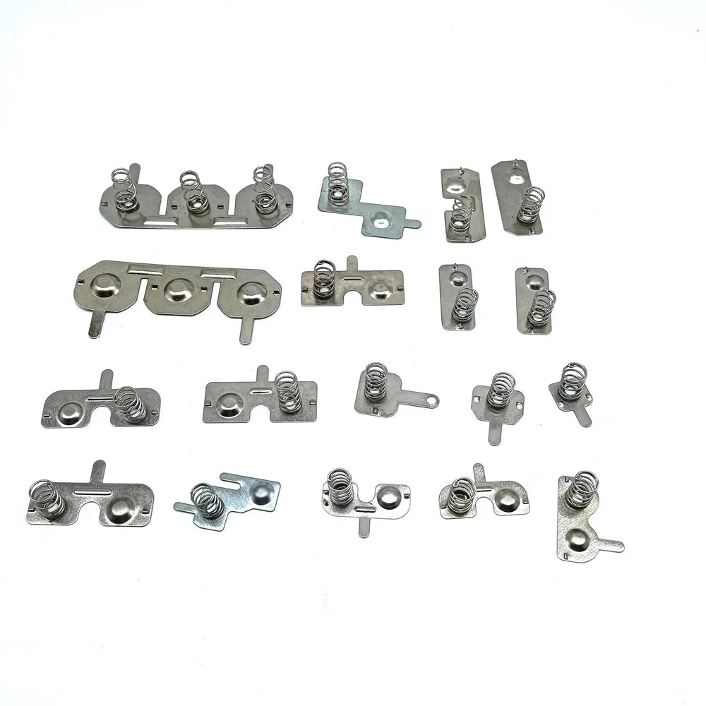 9V Battery Contact Leaf Spring Plate Piano Wire Steel Electrical Moving Contacts Tube Category Springs