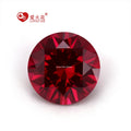 Small MOQ Wholesale 3-10mm 8# Pigeon Blood Red Corundum Loose Faceted Round Brilliant Cut Synthetic Ruby