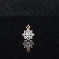 Gold Pendant Flower Shape Jewelry Custom Metal Lovely Style Chain Pendant