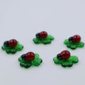 Wholesale Tiny Small Handmade Murano Lampwork Miniature Glass Clover Ladybird Ladybug  Animal Figurines