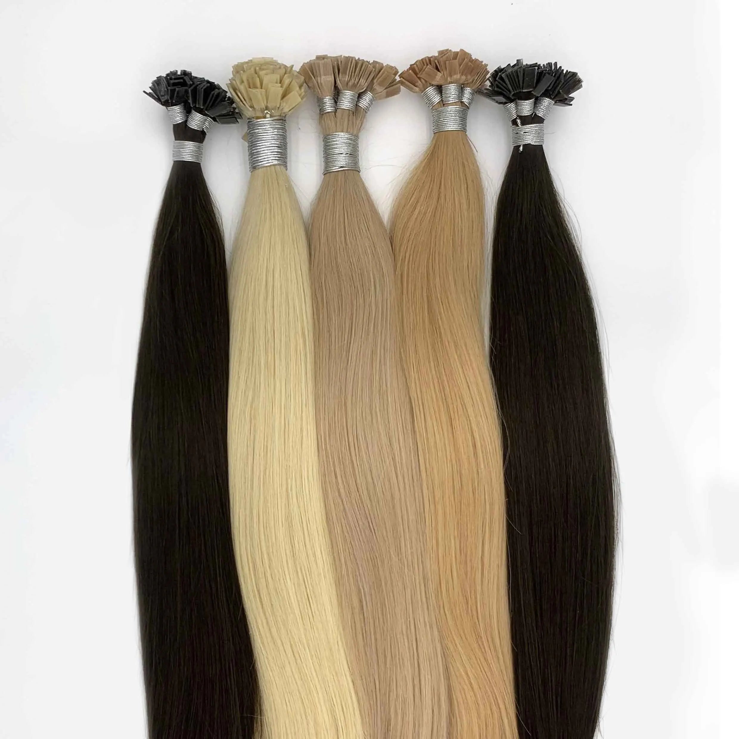 Fasimei Best Quality Pre-Bonded Remy Virgin European Double Drawn Cuticle Flat Tip Keratin Hair Extensions Human Hair