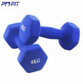 Weightlifting 2kg 3kg 4kg 5kg 6kg 7kg 8kg Neoprene Rubber Coated Dumbbell Set Fixed Rubber Color Dumbbells