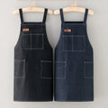 Wholesale Kitchen Bibs Pockets Breathable Colorfast Denim Workwear Aprons Men Women Oil-Resistant Eco-friendly Multifunctional