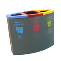Outdoor 3 Compartment Steel Garbage Trash Can Public Luxury 3 in 1 Metal Classified Waste Bin Garden Commercial Recycle Dustbin