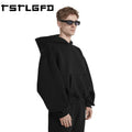 Custom Oversize Blank Unisex Drop Shoulder Heavyweight Crop Cut Big Quality Hoodie 500Gsm Cotton Cropped Baggy Hoodie