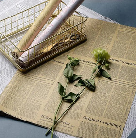 Wholesale Classic English Newspaper Printing Flower Bouquet Gift Newspaper Wrapping Paper