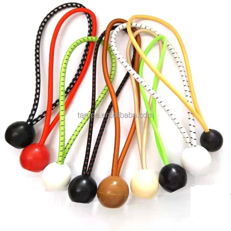 Ball Bungee Cords Elastic Rubber Rope with Plastic Ball 5mm Diameter High Strength Rioop TRER20