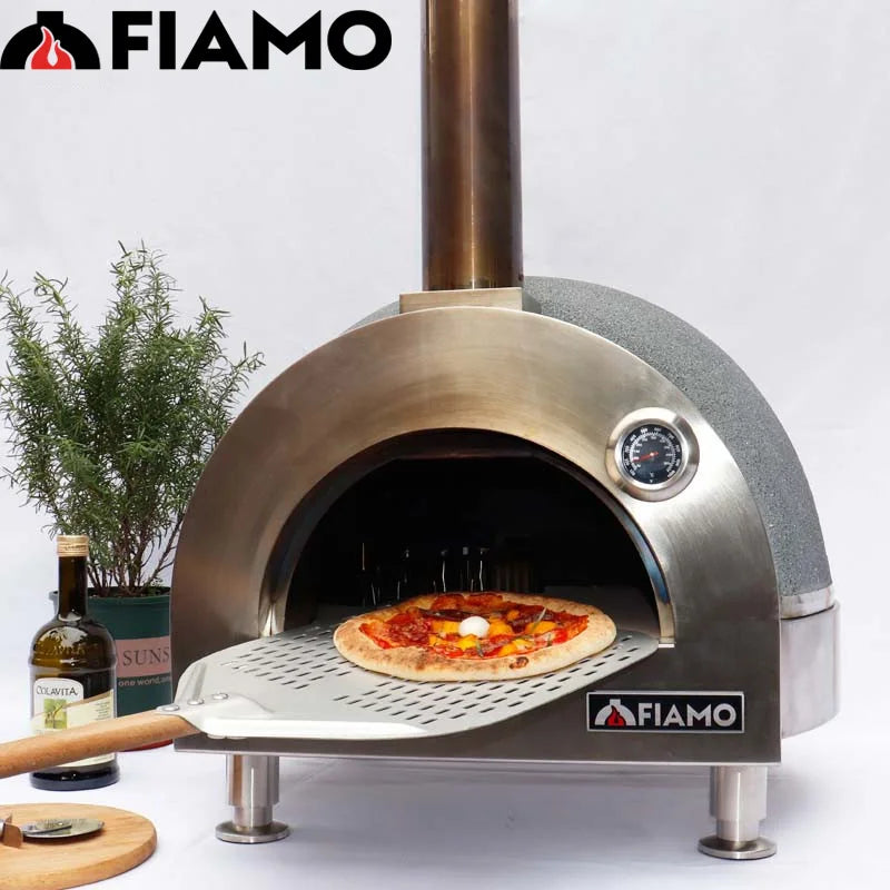 FIAMO Commercial LP Gas Pizza Oven Powder Coated Stainless Steel Portable Easily Assembled & Cleaned Outdoor Use