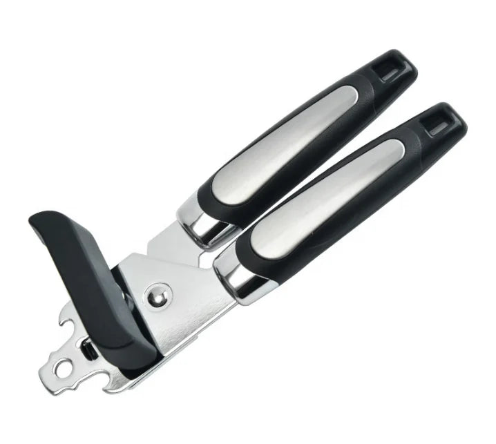 USA/UK Top Seller 4 in 1  Soft-Handled Tin Beer Bottle Opener Stainless Steel Hand Can Opener with Smooth Edge