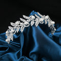 SLBRIDAL Luxury Flexible Full Cubic Zircon Wedding Tiara Headband Bridal Bridesmaids Crown CZ Hair Accessories Women Jewelry
