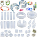 30pcs Resin Jewelry Mold Silicone Molds Kit DIY Bracelet Pendant Ring Making Decoration Molds Casting Resin Moulds