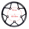 Integrated 130mm BCD round BMX Bicycle Chainwheel Aluminum Folding Bike 45/47/53/56/58T Single Speed with Chain Ring