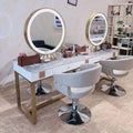 Double Side Salon Vanity Mirror With Lights Styling Station