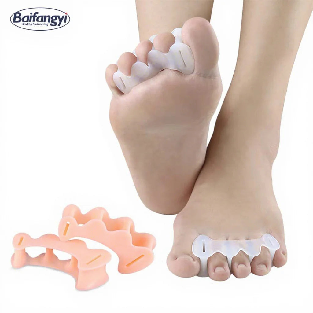 Silicon Gel Orthopedic Three Toe Separator Spacers with Pain Relief Blue Sizes S-M-L-XL for Men & Women