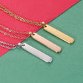 DAIHE Fashion Jewelry Blank Laser Engravable Necklace Charm Stainless Steel Bar Necklace