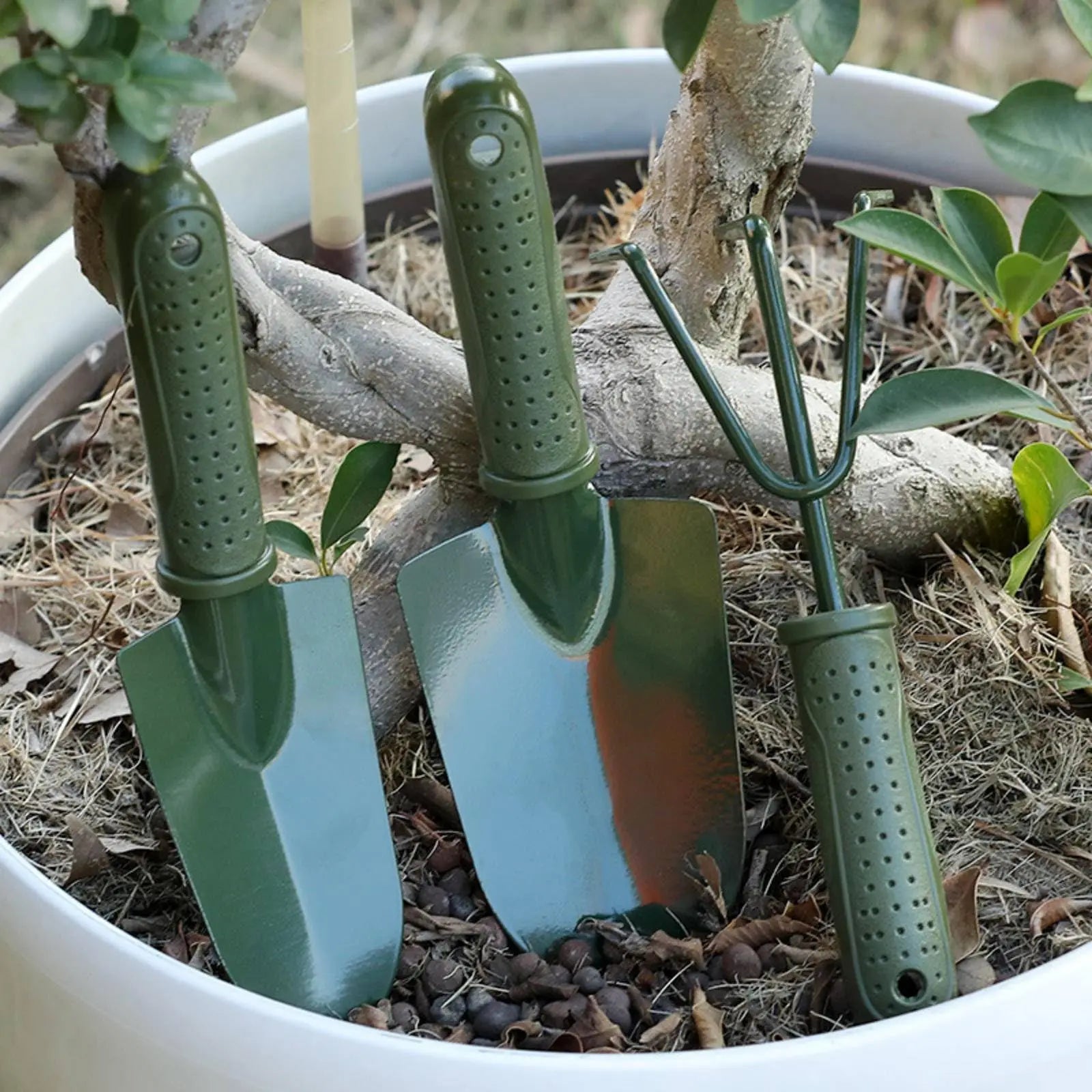 Premium 3 Pcs Plant Care Kit Soft Rubberized Non - Slip Ergonomic Handle Gardening Tool for Home Garden Lawn Farm