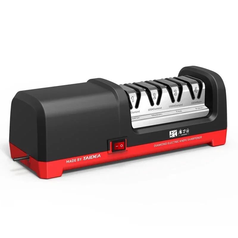 Taidea GRINDER 4 Stage Diamond Electric Knife Sharpener With 2800rpm Rotational Speed and 18W Rated Power FCC CE Certif TG2102