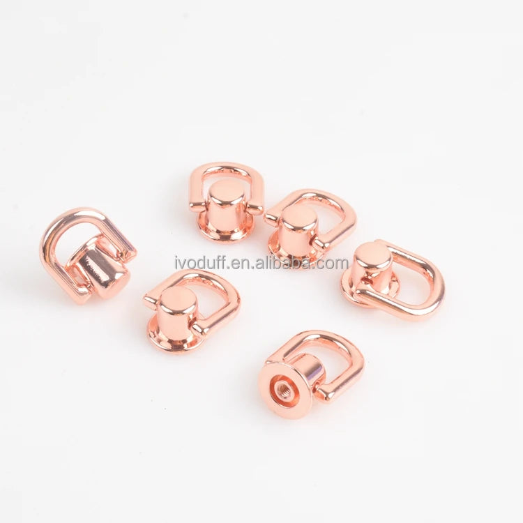 Wholesale Rose Gold Metal Handbag Screw Back Button Hardware Accessories