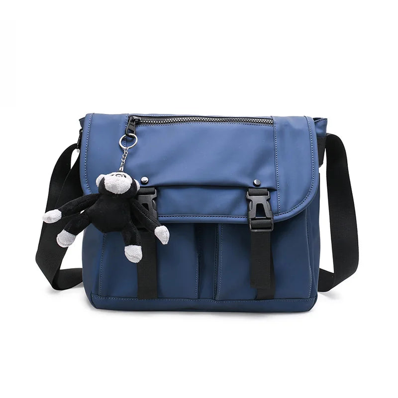 Custom Multifunctional Durable Trendy Business Casual Waterproof Nylon Mens Single Shoulder Crossbody Messenger Bag for Male