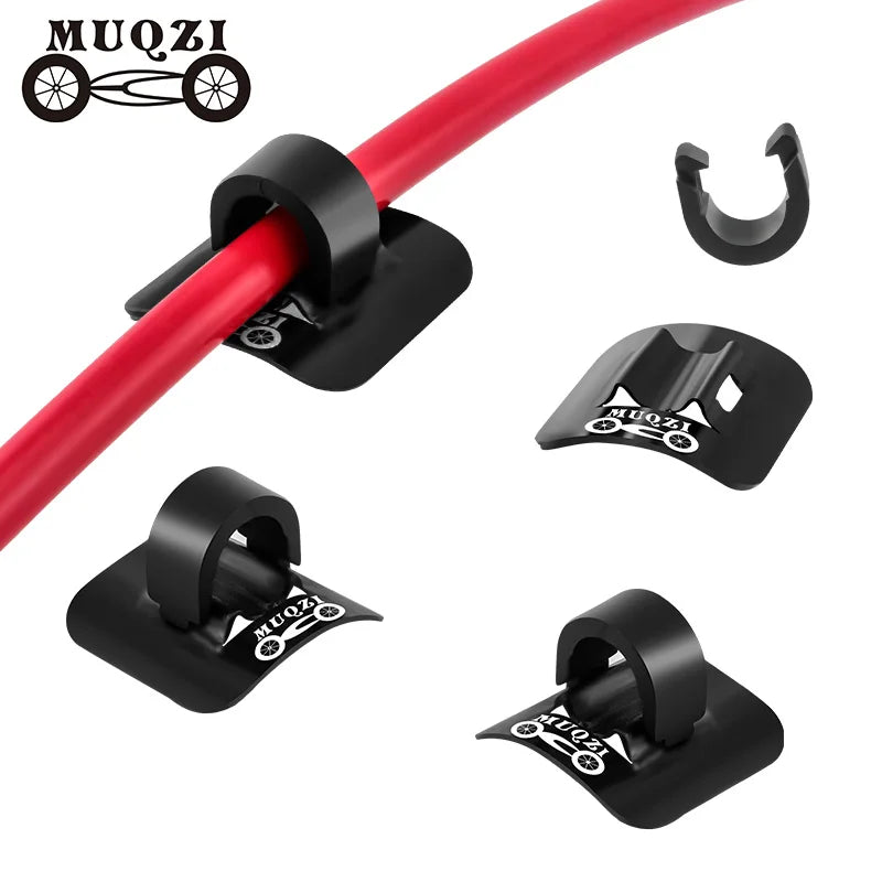 MUQZI Bike Shift Brake Line Cable Tube Fixed Clamp Frame Oil Tube  Buckle Guide Cable C Type Fixed Snap Clips MTB Road Bicycle