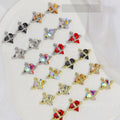 3D Crystal Nail Charms Wholesale Alloy Zircon Big Heart Planet K9 Glass Nail Charms Rhinestone Bulk Vendor