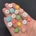 10mm / 12mm Natural Daisy Flower Shape Mother of Pearl White Mop Freshwater Shell Beads for DIY Jewelry Making