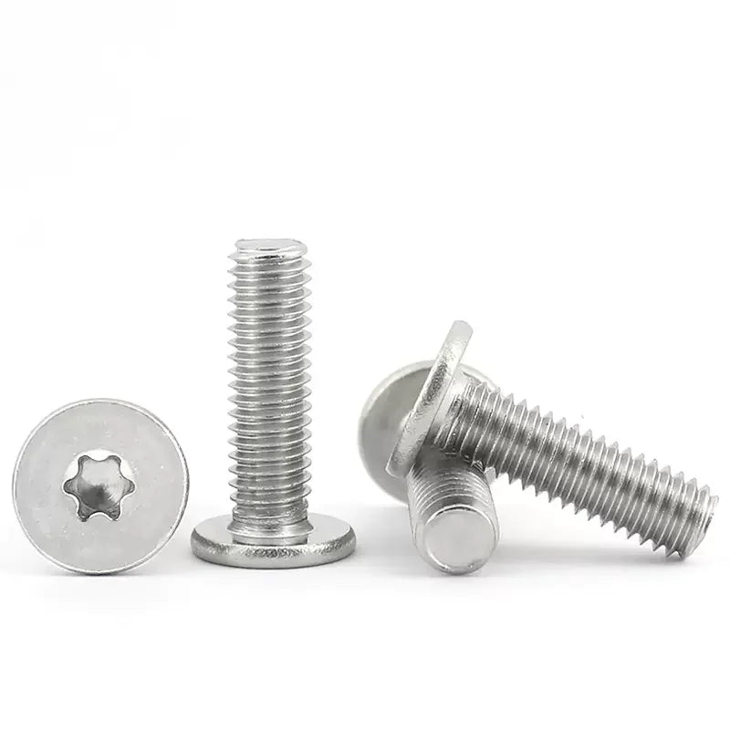 Stainless Steel A2 CM Flat Thin Head Torx Anti Theft Screws M1.6 M2 M2.5 M3 M4 M5 X 20mm Flathead SUS304 Electronic Screw Bolt