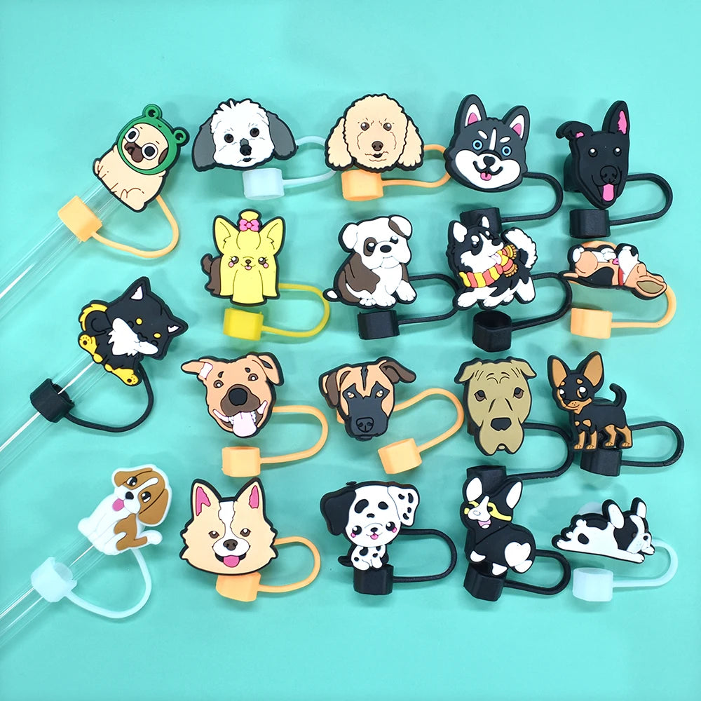 8Mm Custom Straw Topper and Silly Straw Set Cup Accessories Straw Topper Drink Plastic Tumbler With Lid and Cold Cup