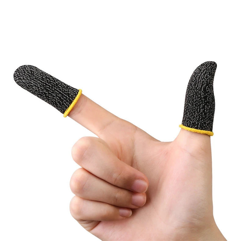 2pcs Finger Cover Breathable Game Controller Finger Sleeve for Pubg Sweat Proof Non-Scratch Touch Screen Gaming Thumb Gloves