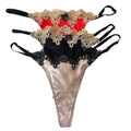 Factory Customized Fashion Women's Erotic Underwear Bikini Low-Rise Water-soluble Edge Flash