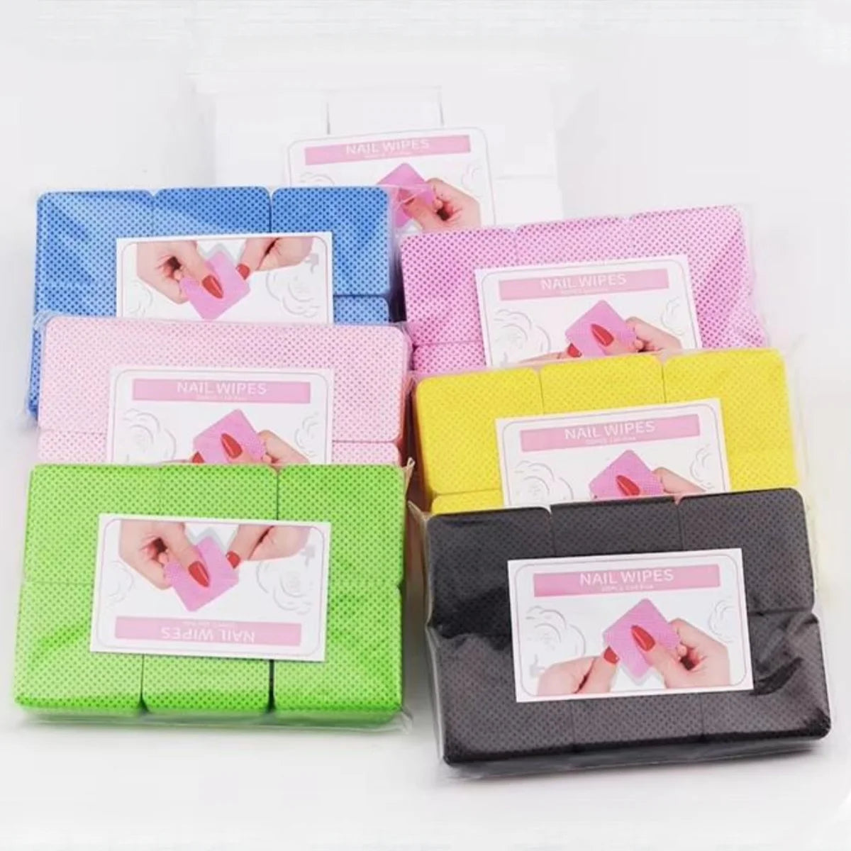 New Private Label 300pcs/bag Nail Polish Remover Nail Wipes Bath Manicure Gel Lint-Free Wipes Cotton Napkins
