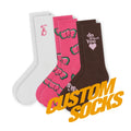 FREE DESIGN & MOCKUP Custom Women Socks Manufacturers Custom Design Crew Women Sock Custom Pattern logo Sock