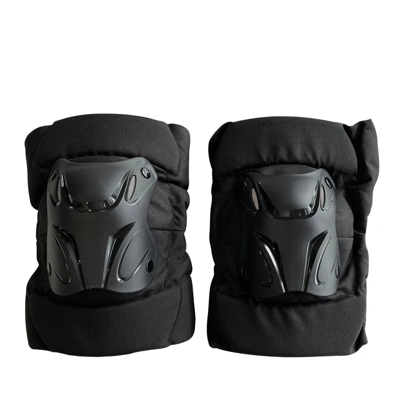 Knee and Elbow Protectors with Hook and Loop Straps for Motor-riders